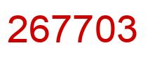 Number 267703 red image