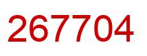 Number 267704 red image
