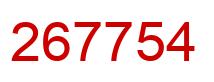 Number 267754 red image