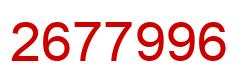 Número 2677996 imagen rojo