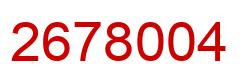Number 2678004 red image
