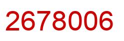 Number 2678006 red image