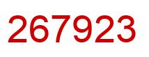 Número 267923 imagen rojo