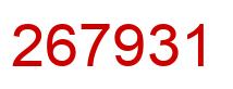Número 267931 imagen rojo