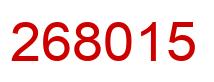 Number 268015 red image