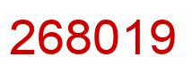 Number 268019 red image