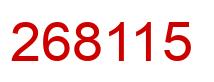 Número 268115 imagen rojo