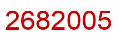 Number 2682005 red image