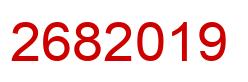 Number 2682019 red image
