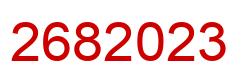 Number 2682023 red image