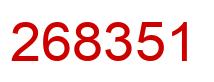 Number 268351 red image