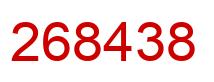 Number 268438 red image