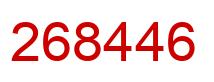 Number 268446 red image