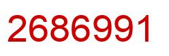 Number 2686991 red image