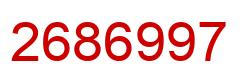 Number 2686997 red image
