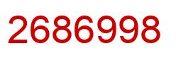 Number 2686998 red image