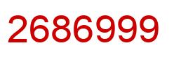 Number 2686999 red image