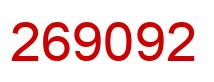 Número 269092 imagen rojo