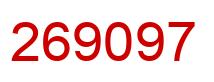 Number 269097 red image