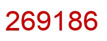 Number 269186 red image