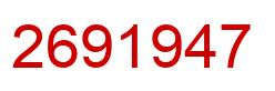 Number 2691947 red image