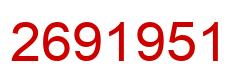 Number 2691951 red image