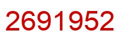 Number 2691952 red image