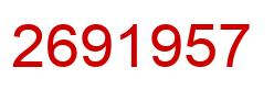 Number 2691957 red image