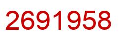 Number 2691958 red image