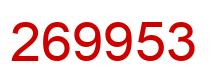 Number 269953 red image