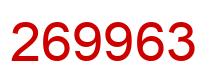 Number 269963 red image