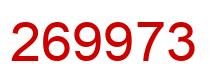 Number 269973 red image