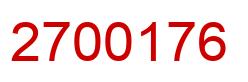 Number 2700176 red image