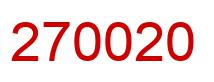 Number 270020 red image