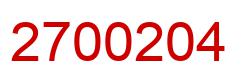 Number 2700204 red image
