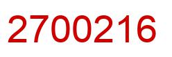 Number 2700216 red image