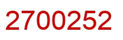Number 2700252 red image