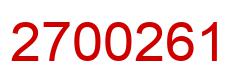 Number 2700261 red image
