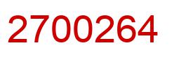Number 2700264 red image