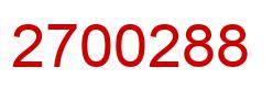 Number 2700288 red image