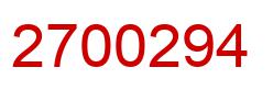 Number 2700294 red image