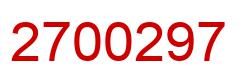 Number 2700297 red image