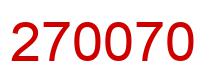 Number 270070 red image