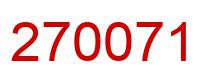 Number 270071 red image