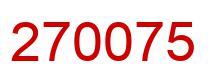 Number 270075 red image