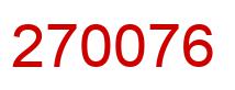 Number 270076 red image