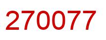 Number 270077 red image