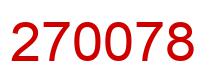 Number 270078 red image