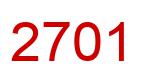 Number 2701 red image