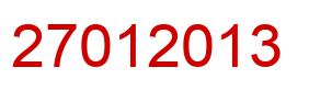 Number 27012013 red image